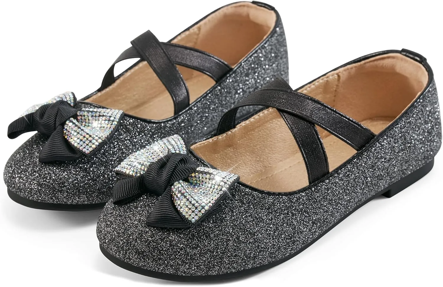 Ablanczoom Girls Flats Dress Shoes - Toddler/Little Girl Casual Slip on Bowknot Mary Jane Ballet Flats Wedding Party School