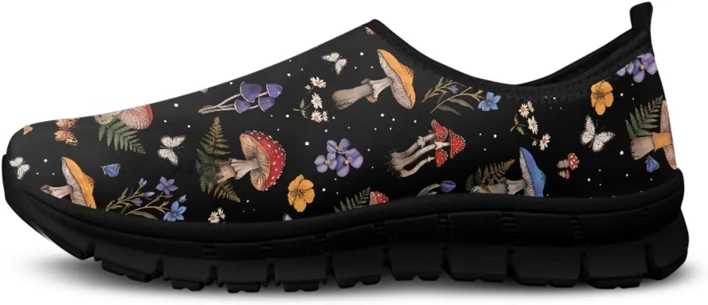 Aesthetic Plant Botanical Loafer Womens Slip On Shoes Non Slip Breathable Tennis Shoes Travel Work Shoes