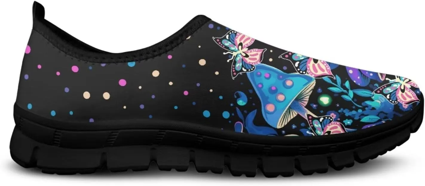 Aesthetic Plant Botanical Loafer Womens Slip On Shoes Non Slip Breathable Tennis Shoes Travel Work Shoes