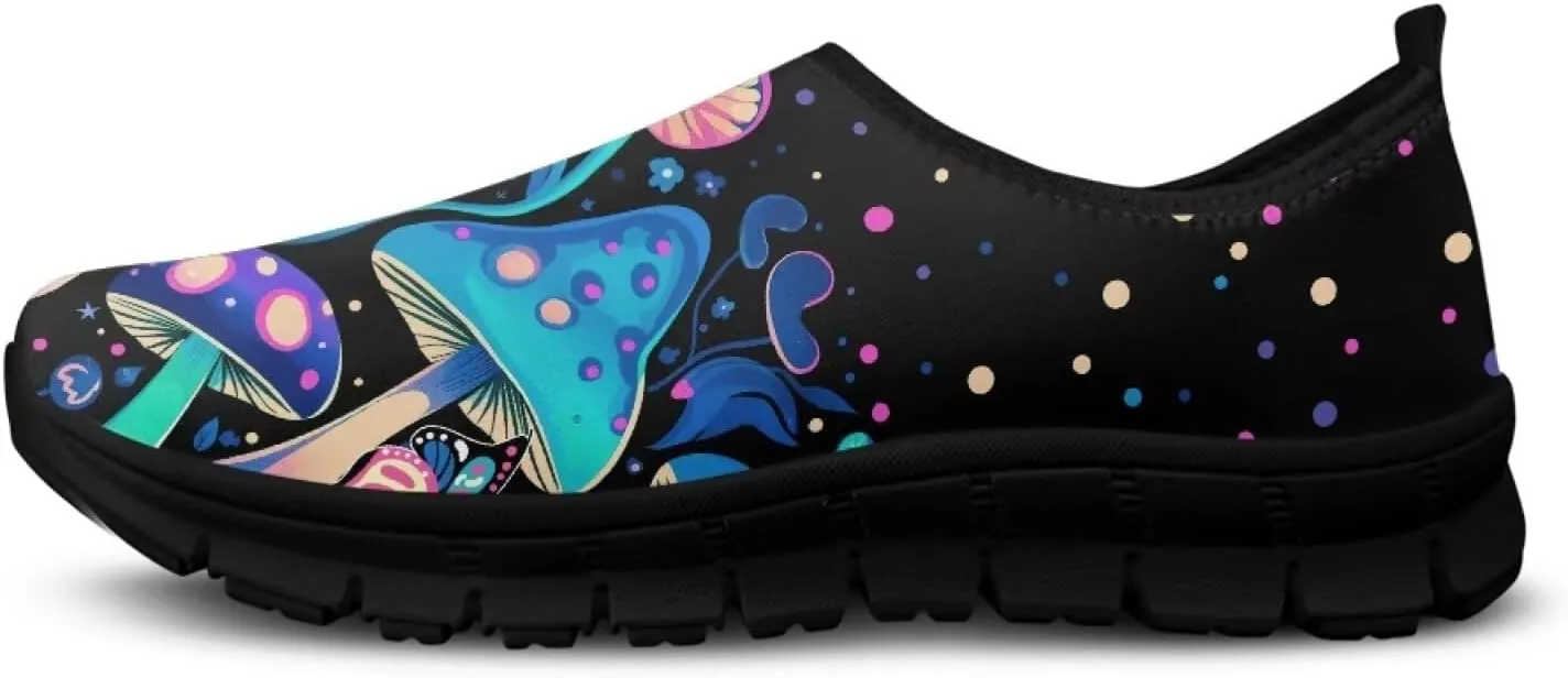 Aesthetic Plant Botanical Loafer Womens Slip On Shoes Non Slip Breathable Tennis Shoes Travel Work Shoes