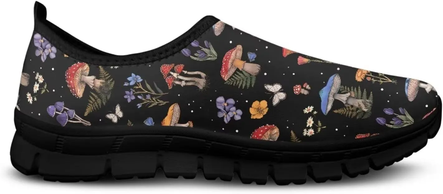 Aesthetic Plant Botanical Loafer Womens Slip On Shoes Non Slip Breathable Tennis Shoes Travel Work Shoes