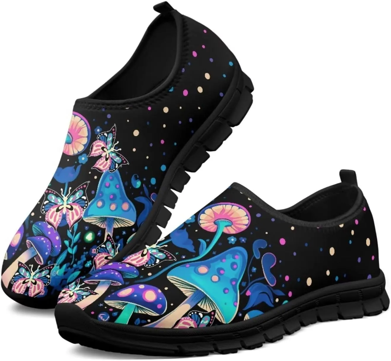 Aesthetic Plant Botanical Loafer Womens Slip On Shoes Non Slip Breathable Tennis Shoes Travel Work Shoes