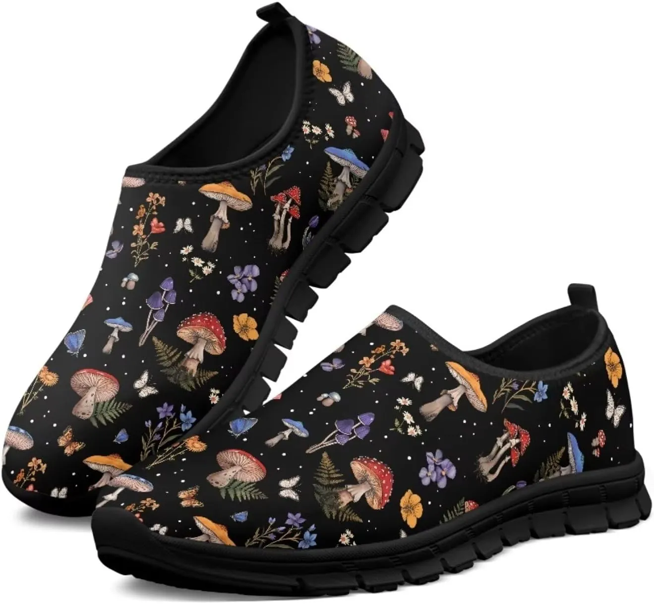 Aesthetic Plant Botanical Loafer Womens Slip On Shoes Non Slip Breathable Tennis Shoes Travel Work Shoes