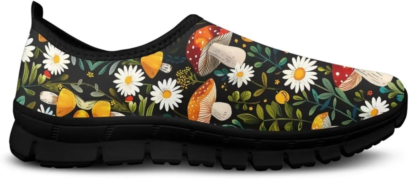 Aesthetic Plant Botanical Loafer Womens Slip On Shoes Non Slip Breathable Tennis Shoes Travel Work Shoes