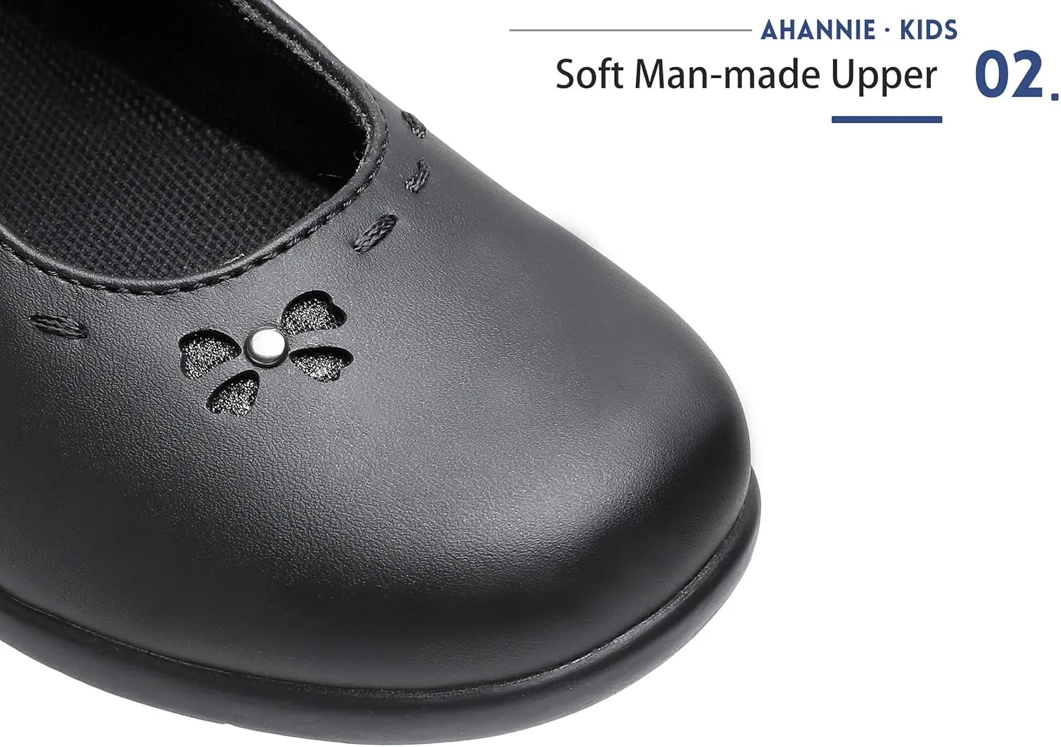 Ahannie Girls Mary Jane School Uniform Shoes Black Dress Flats (Toddler/Little Kid)