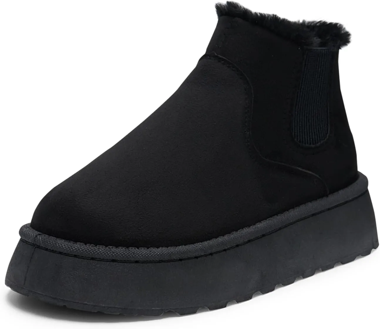 Alexis Leroy Women's Mid-Calf Warm Faux Fur Lined Winter Snow Boots