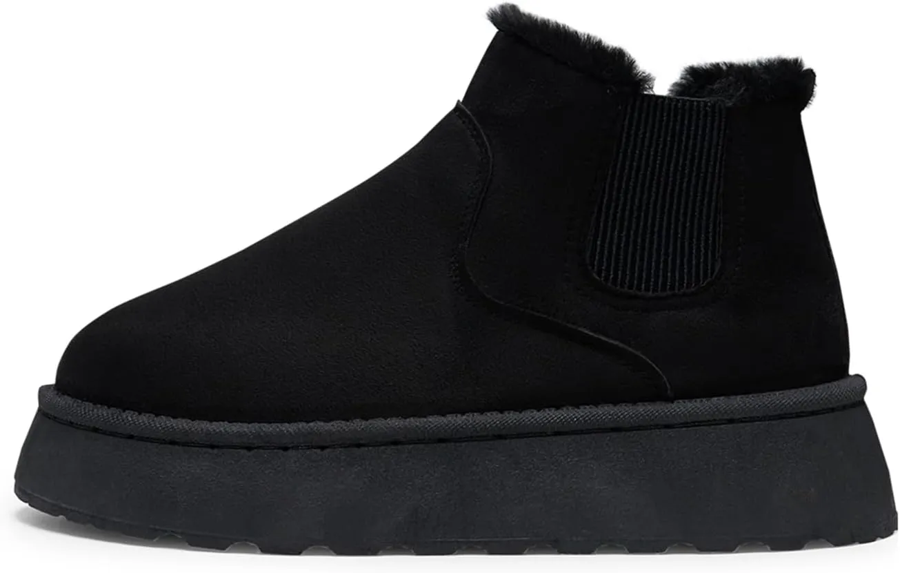 Alexis Leroy Women's Mid-Calf Warm Faux Fur Lined Winter Snow Boots