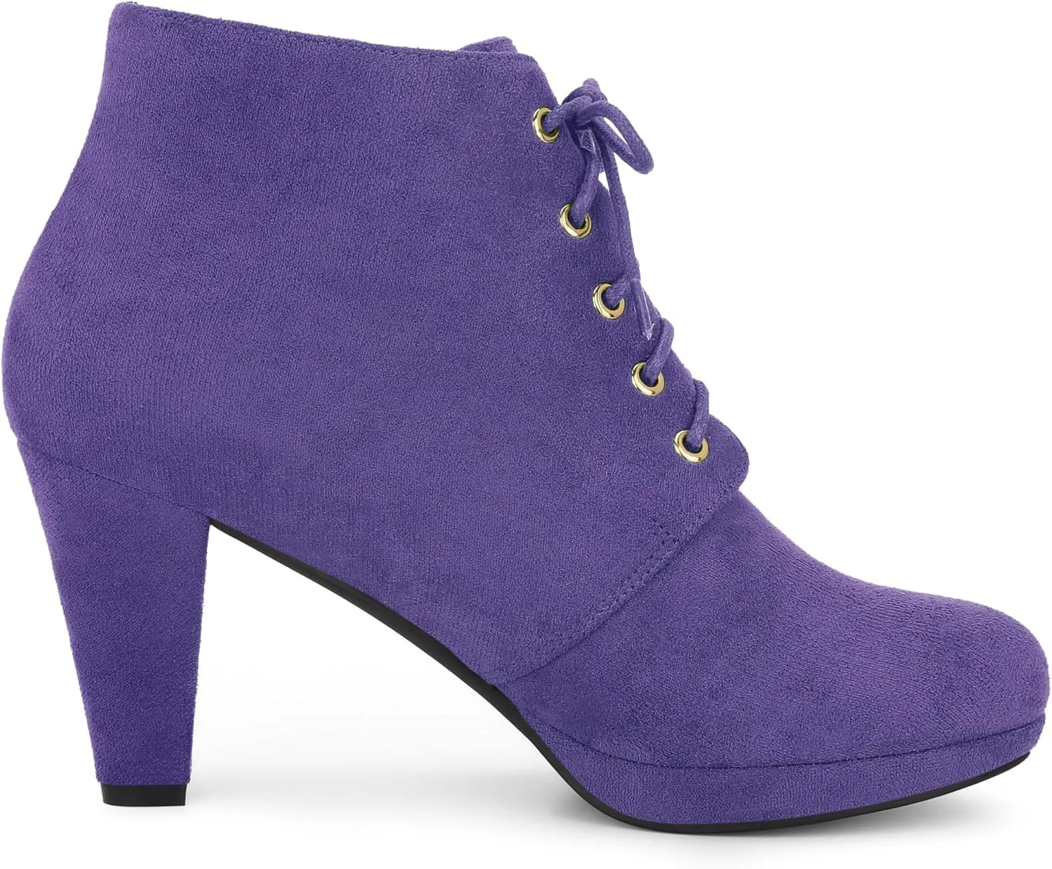 Allegra K Women's Lace Up Platform Block Heels Ankle Boots