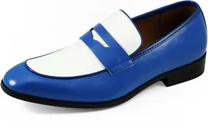 Amali Levi Two Tone Penny Loafer Slip-On Shoes for Men