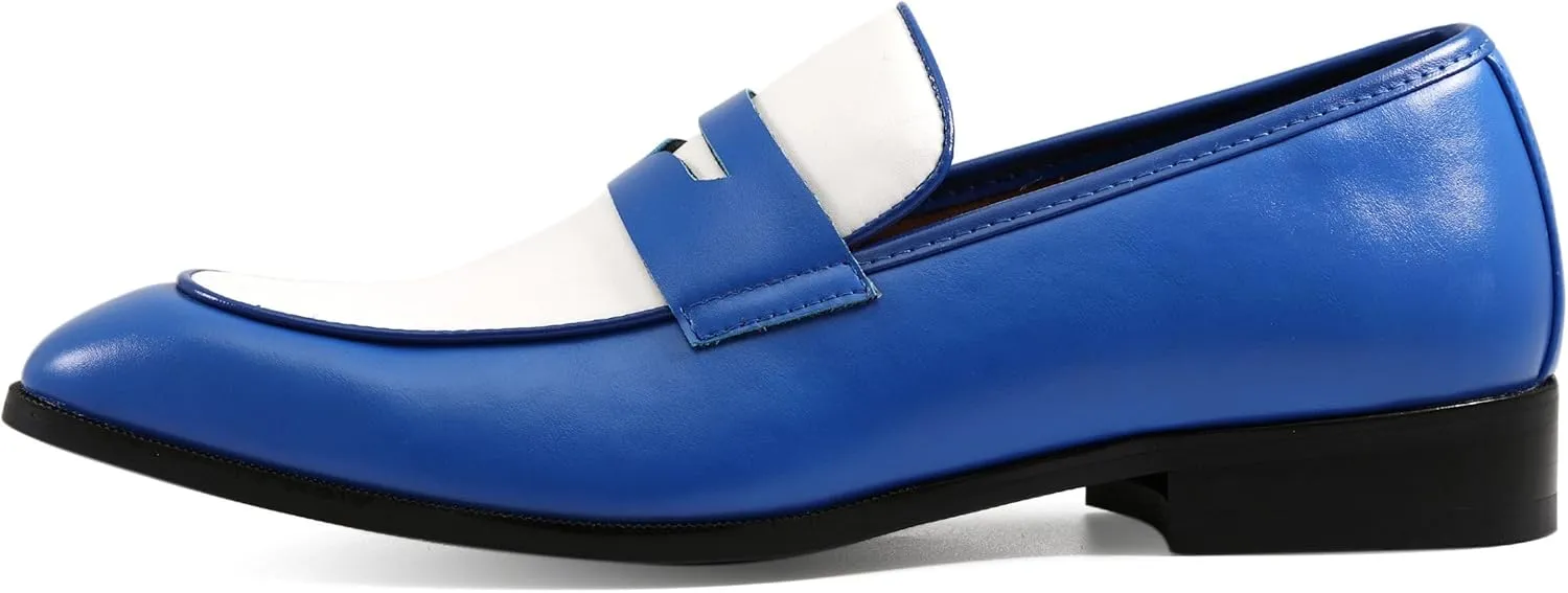 Amali Levi Two Tone Penny Loafer Slip-On Shoes for Men