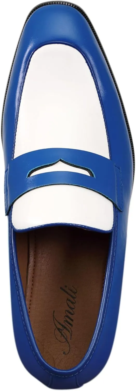 Amali Levi Two Tone Penny Loafer Slip-On Shoes for Men