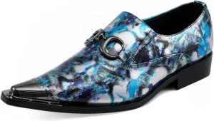 Amali Sparkling Smoking Slipper with Metal Tip - Men's Dress Shoes - Party Loafers for Men - Metallic Loafers for Men - Mens Disco Shoes - Designer Shoes