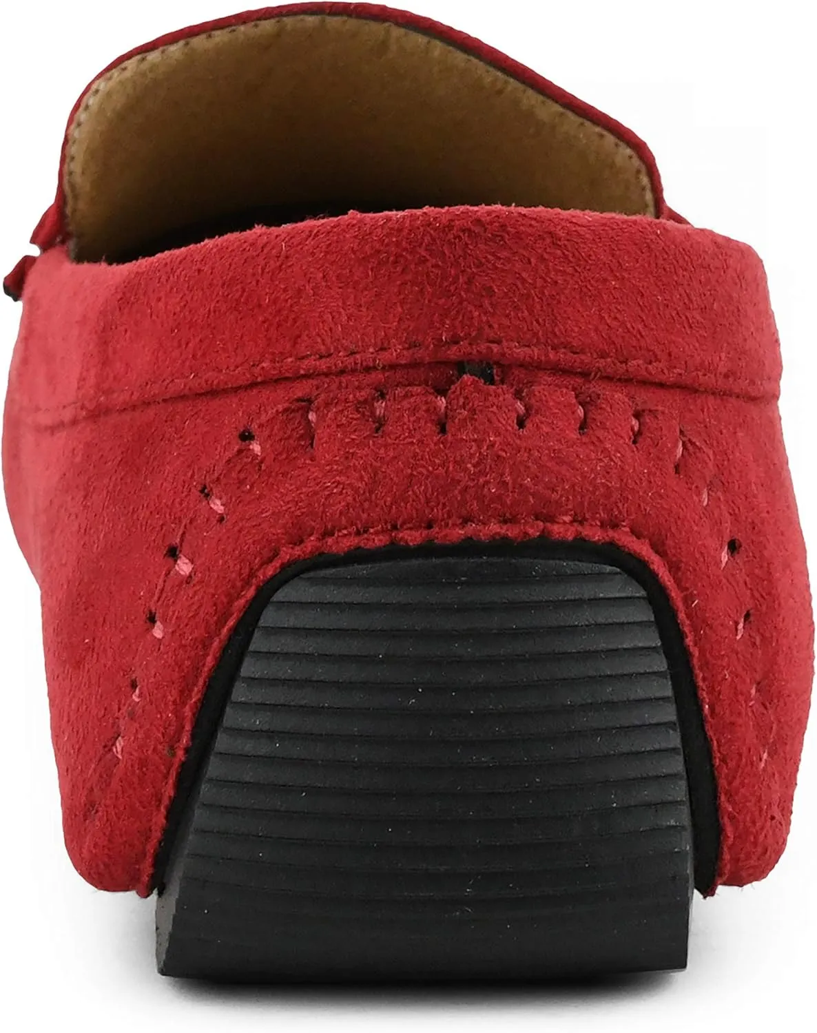 Amali Walken Men's Casual Slip-On Loafers, Driving Moccasin Shoes for Men with Silver Buckle, Available in Plush Microfiber and PU Leather