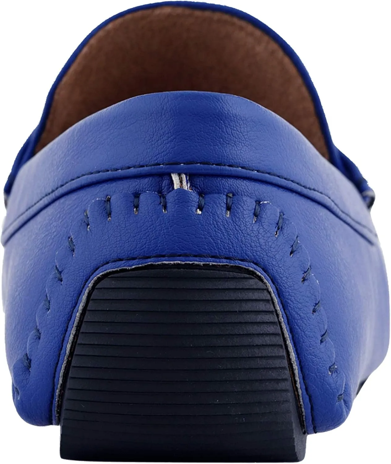 Amali Walken Men's Casual Slip-On Loafers, Driving Moccasin Shoes for Men with Silver Buckle, Available in Plush Microfiber and PU Leather