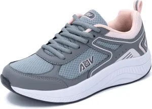 AOV Womens Walking Shoes with Arch Support Plantar Fasciitis Sneakers Orthotic Tennis for Foot Heel Pain Relief