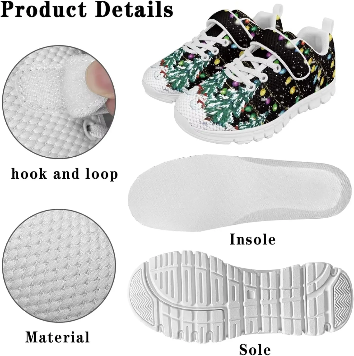 Athletic Sneaker for Boys Girls Casual Hiking Shoes Non Slip Tennis Fitness Walking Strap Sneakers