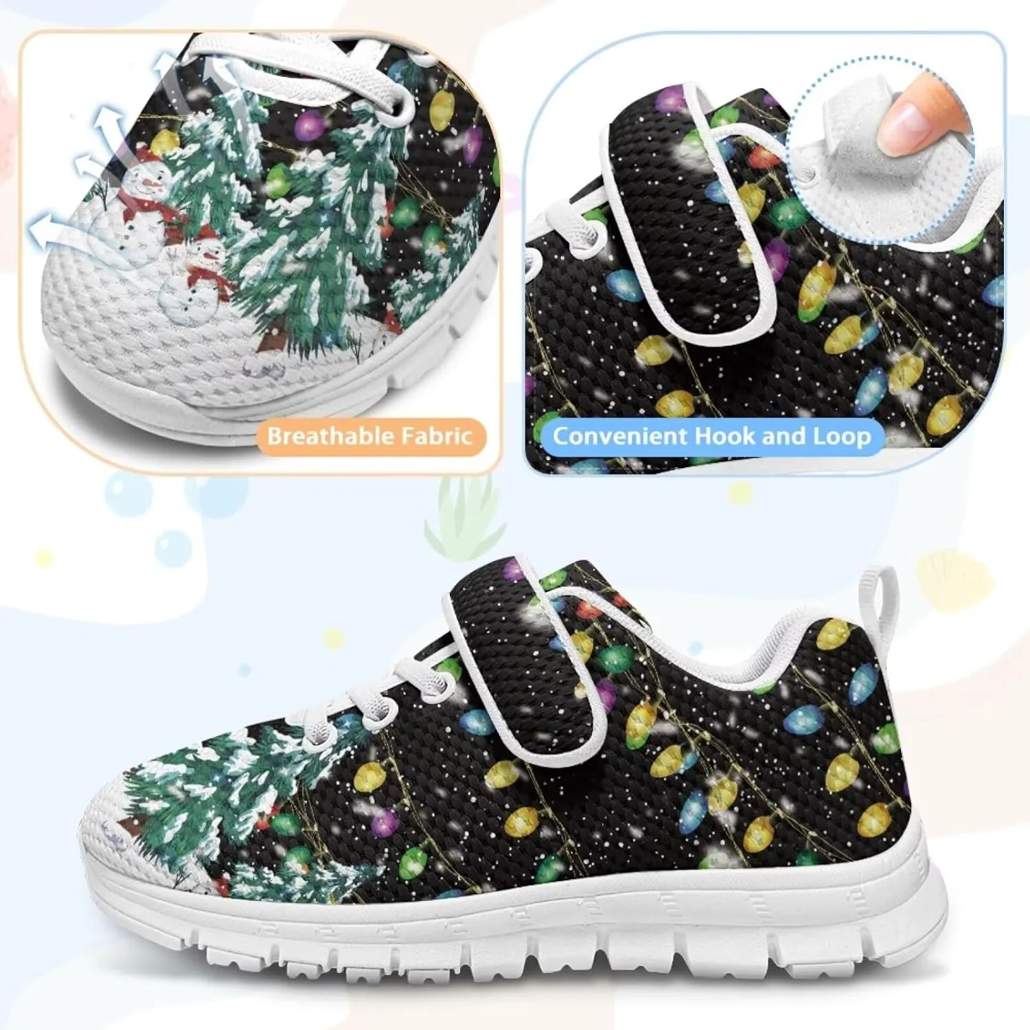 Athletic Sneaker for Boys Girls Casual Hiking Shoes Non Slip Tennis Fitness Walking Strap Sneakers