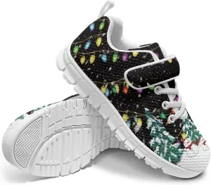 Athletic Sneaker for Boys Girls Casual Hiking Shoes Non Slip Tennis Fitness Walking Strap Sneakers