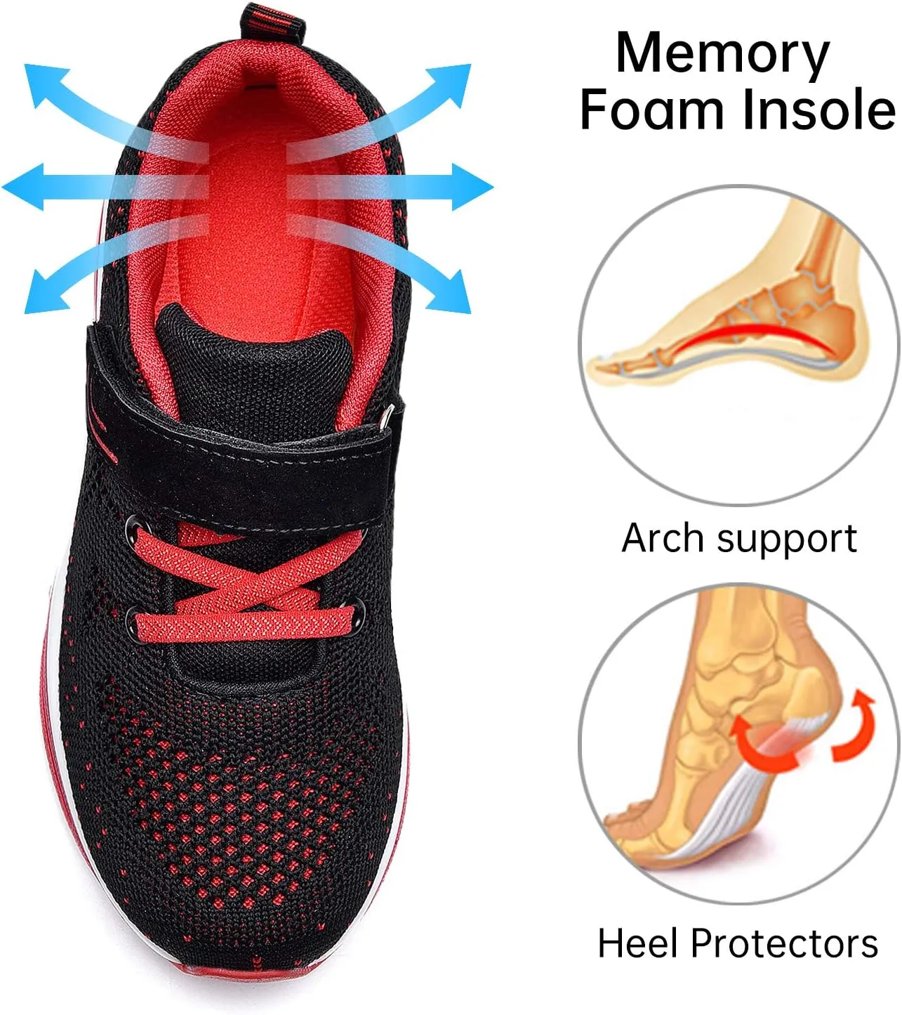 Autper Kids Air Tennis Running Shoes Memory Foam Athletic Lightweight Sports Walking Sneakers for Boys Girls (Little Kid/Big Kid)