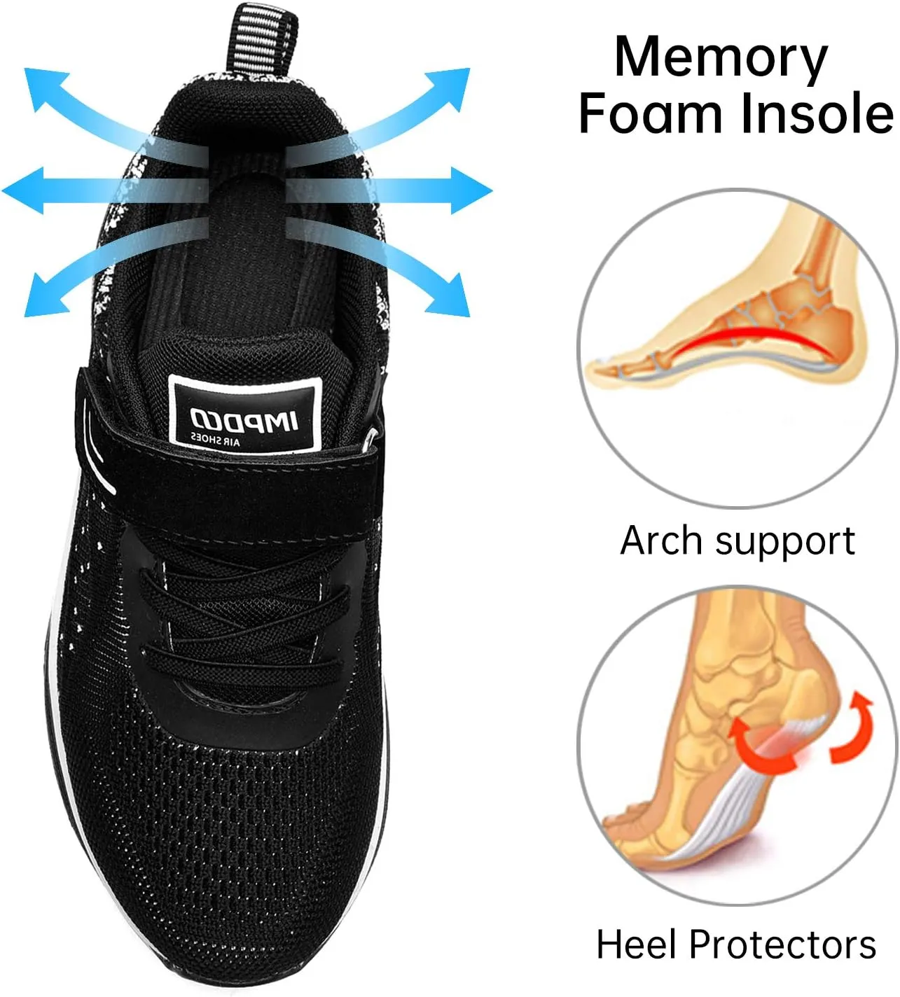 Autper Kids Tennis Running Shoes Memory Foam Athletic Lightweight Sports Walking Sneakers for Boys Girls (Little Kid/Big Kid)