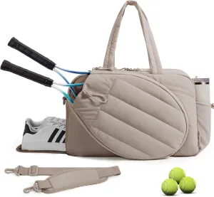 BAGSMART Gym Bag for Women, Tennis Bag Holds 2 Rackets with Shoe Compartment & Wet Pocket, Sports Duffle Bags fits up to 15.6" Laptop, Women Overnight Weekend Bag