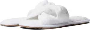 Barefoot Dreams Towel Terry Sandal, Cozy Slippers for Women, Open-Back House Slippers, Spa Sandals, Cotton Slippers, Sea Salt, MD (7/8)