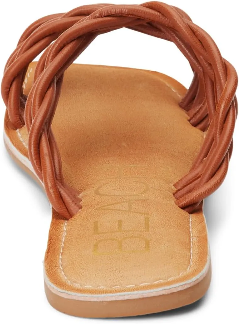 BEACH by Matisse Womens Amalia Braided Slide Flat Casual Sandals Casual - White