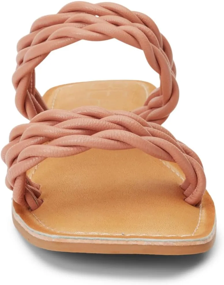 BEACH by Matisse Womens Amalia Braided Slide Flat Casual Sandals Casual - White