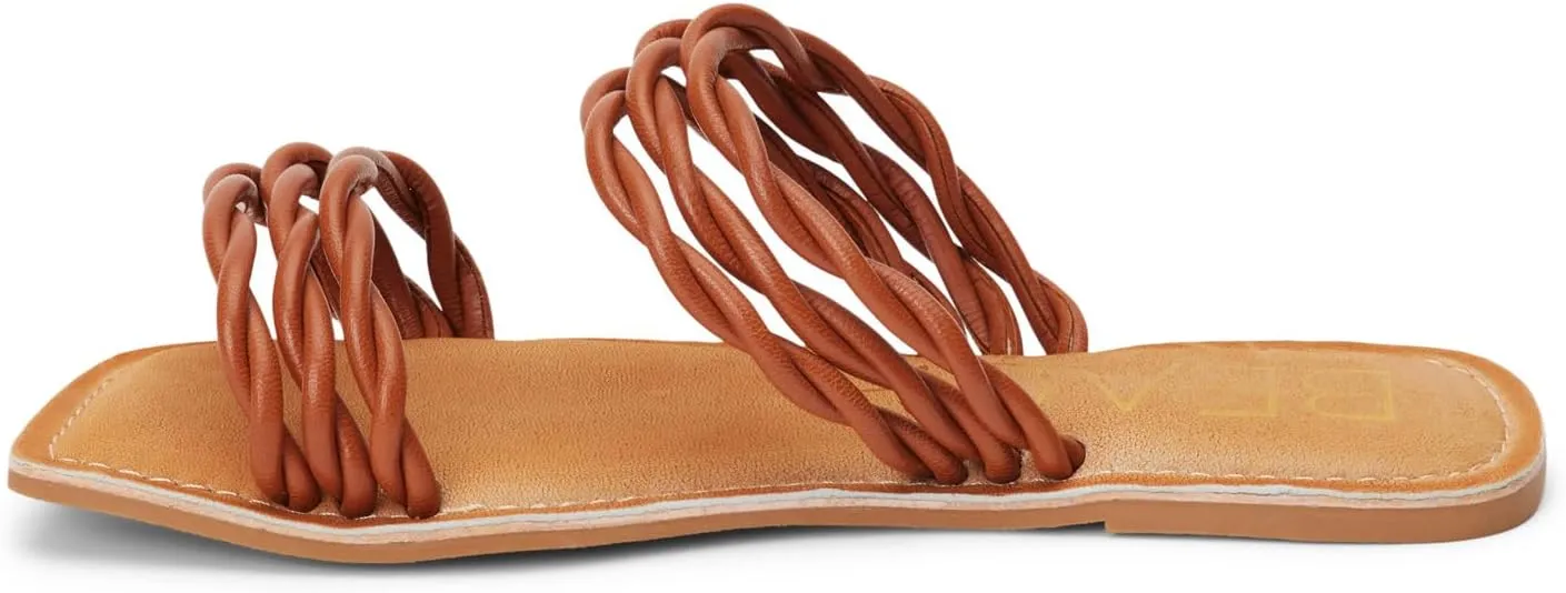 BEACH by Matisse Womens Amalia Braided Slide Flat Casual Sandals Casual - White