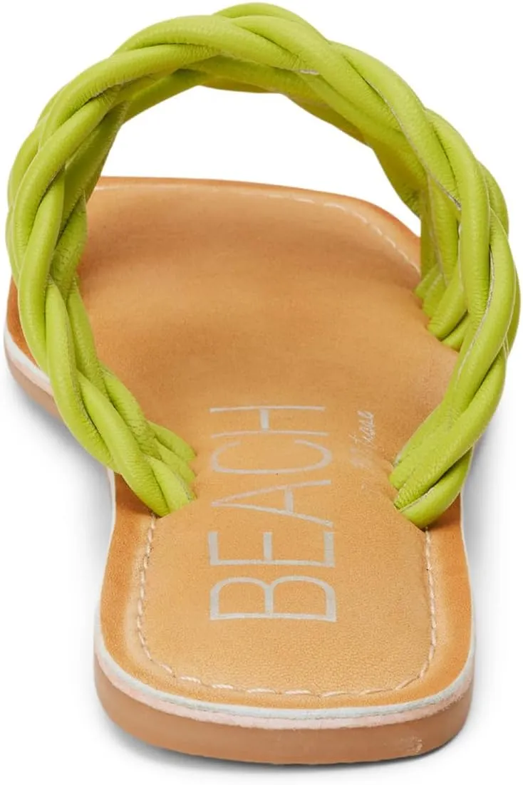BEACH by Matisse Womens Amalia Braided Slide Flat Casual Sandals Casual - White