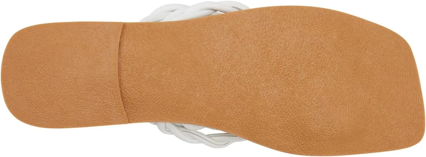 BEACH by Matisse Womens Amalia Braided Slide Flat Casual Sandals Casual - White
