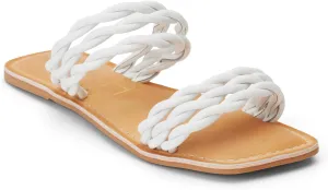 BEACH by Matisse Womens Amalia Braided Slide Flat Casual Sandals Casual - White