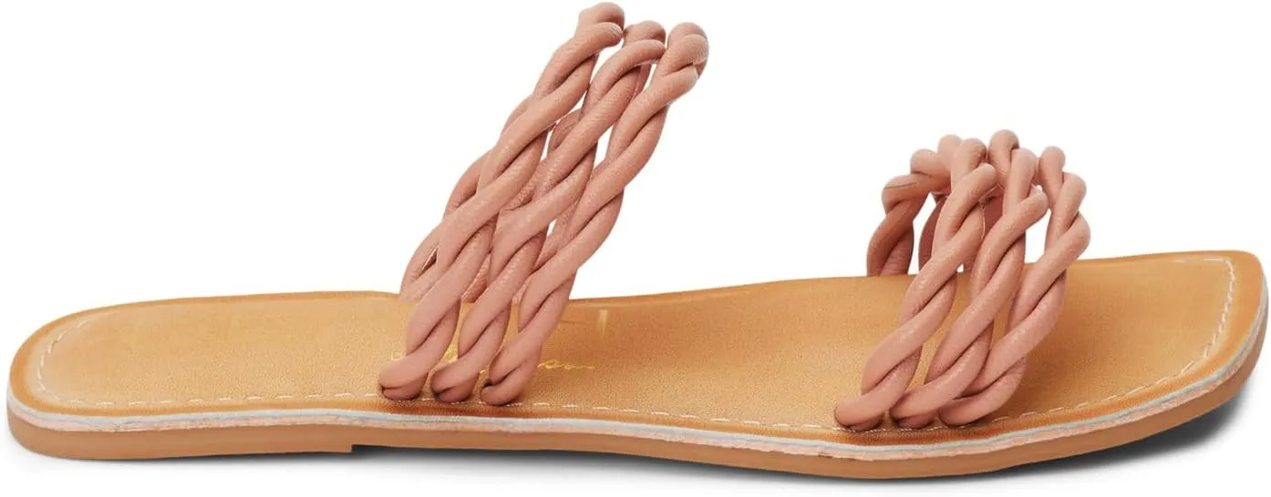 BEACH by Matisse Womens Amalia Braided Slide Flat Casual Sandals Casual - White