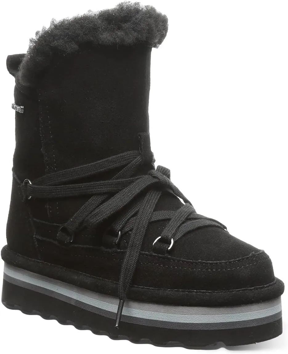 BEARPAW Retro Mondi Youth Boot | Youth's Ankle Boot | Kid's Lace-up Boot | Comfortable Winter Boot