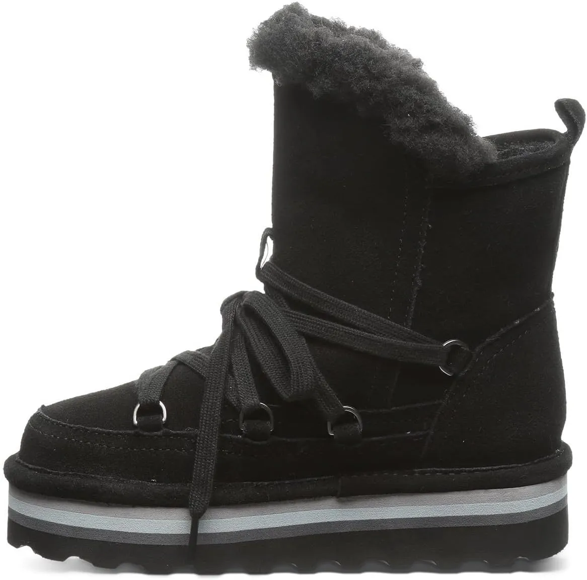 BEARPAW Retro Mondi Youth Boot | Youth's Ankle Boot | Kid's Lace-up Boot | Comfortable Winter Boot
