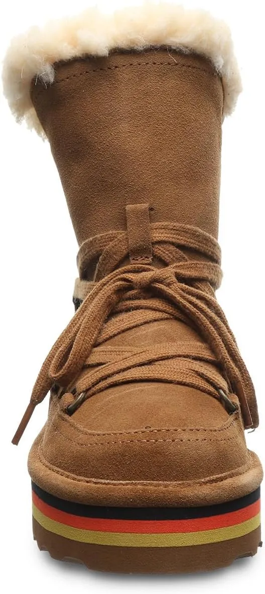 BEARPAW Retro Mondi Youth Boot | Youth's Ankle Boot | Kid's Lace-up Boot | Comfortable Winter Boot