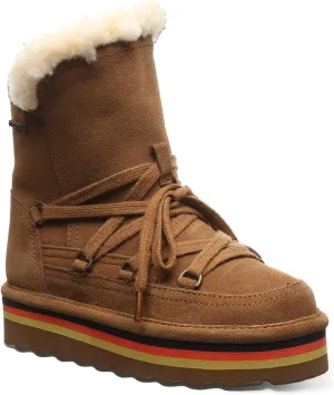 BEARPAW Retro Mondi Youth Boot | Youth's Ankle Boot | Kid's Lace-up Boot | Comfortable Winter Boot