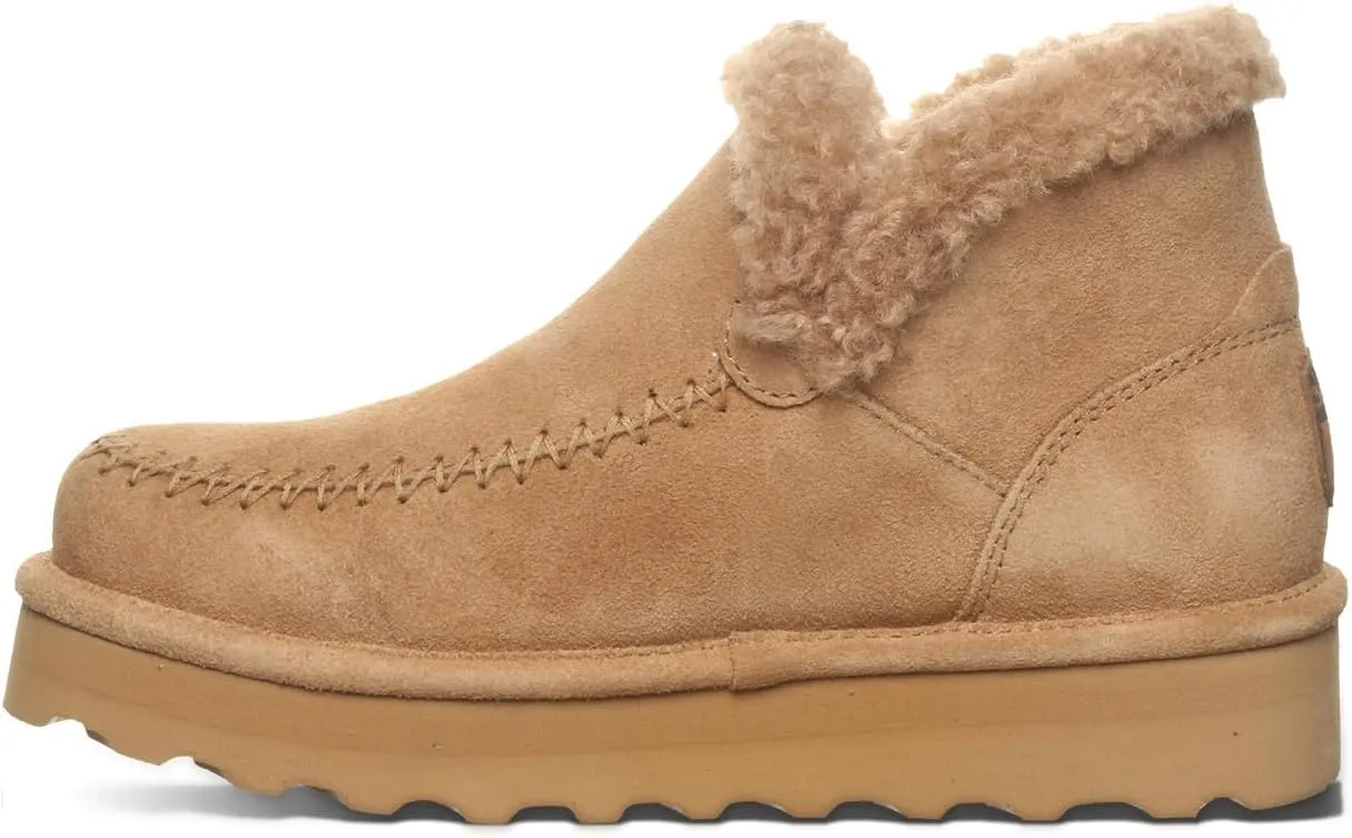 BEARPAW Womens Maeve Platform Lo Waterproof Suede Ankle Boots
