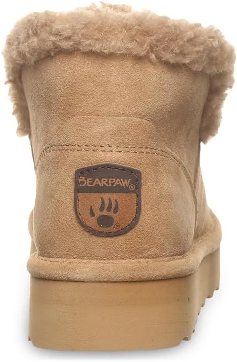 BEARPAW Womens Maeve Platform Lo Waterproof Suede Ankle Boots