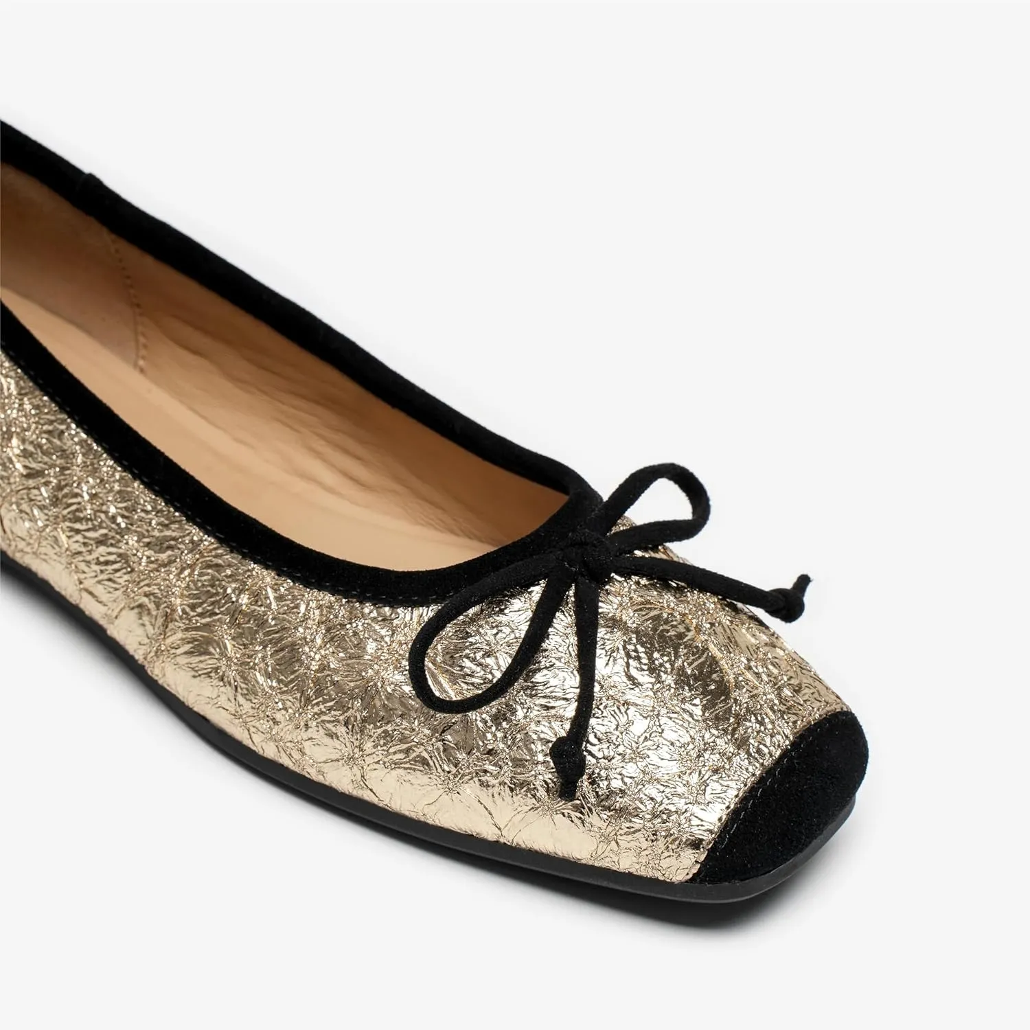 BEAU TODAY Mary Jane Shoes Women, Ballet Flats Shoes for Women, Buckle Strap Genuine Leather Flats, Comfortable Square Toe Dressy Mary Jane Flats Trendy