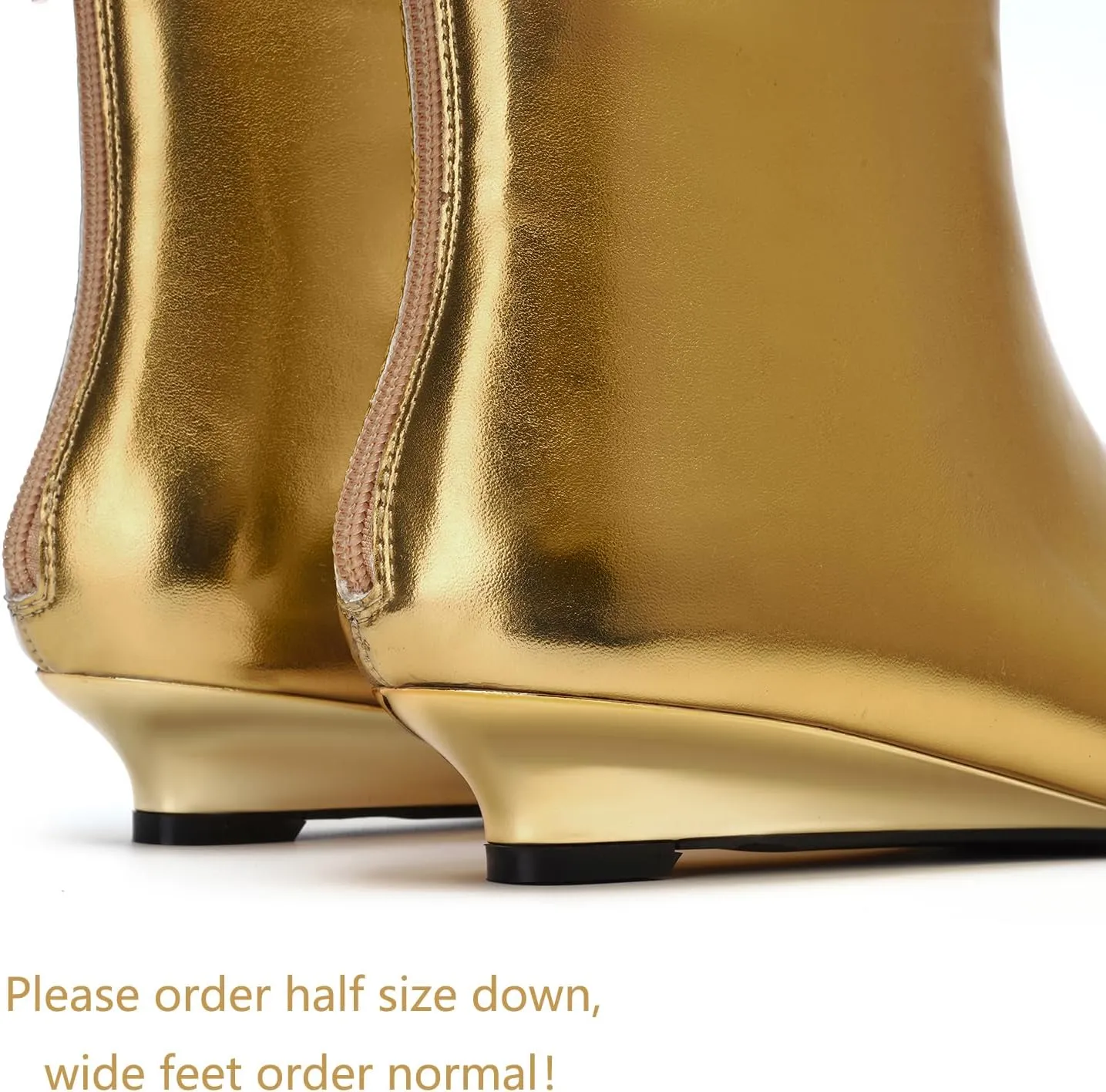 Beauty Cry Women's Booties Low Heel Ankle Boots Square Toe Back Zipper Short Boots