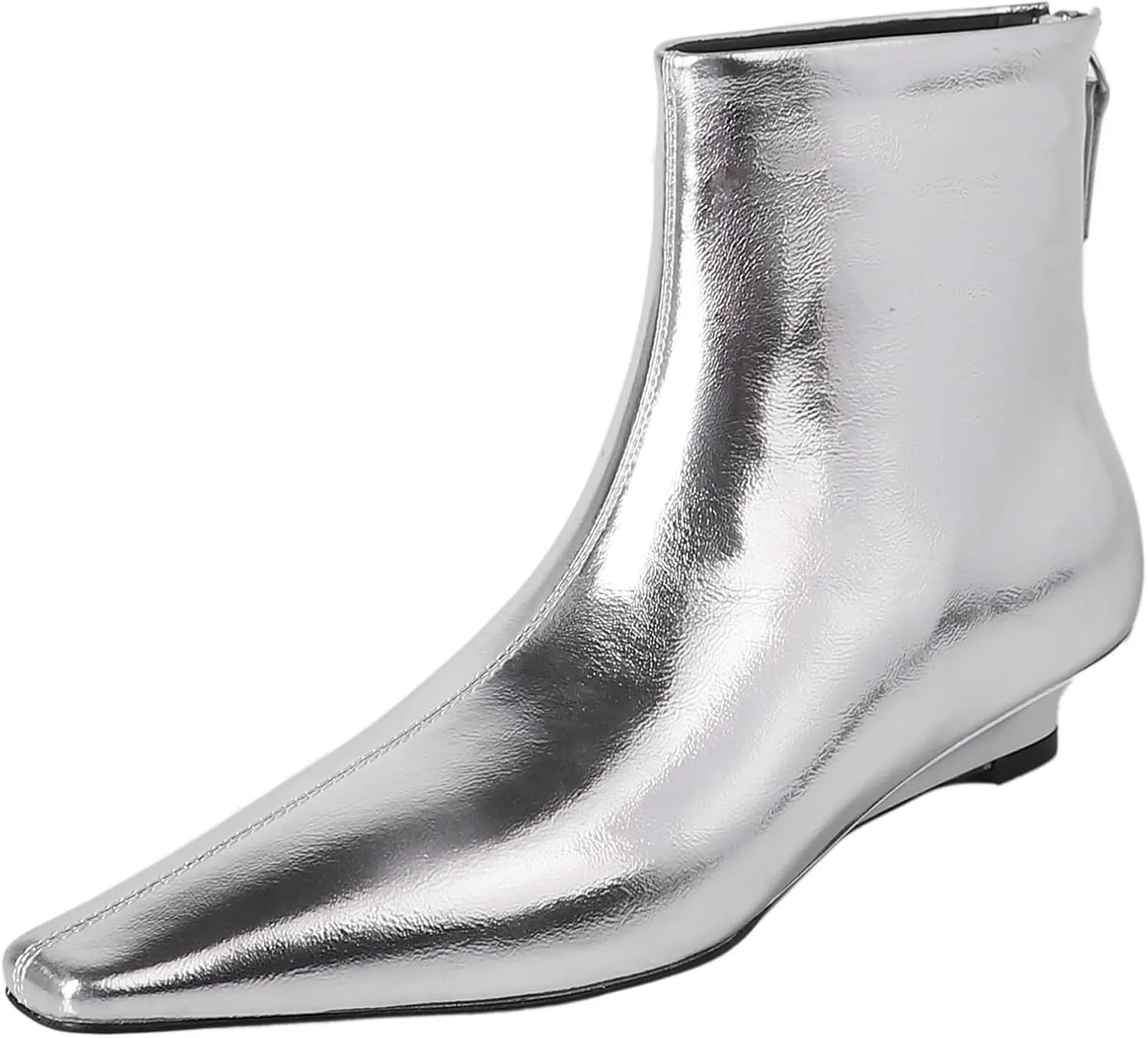 Beauty Cry Women's Booties Low Heel Ankle Boots Square Toe Back Zipper Short Boots