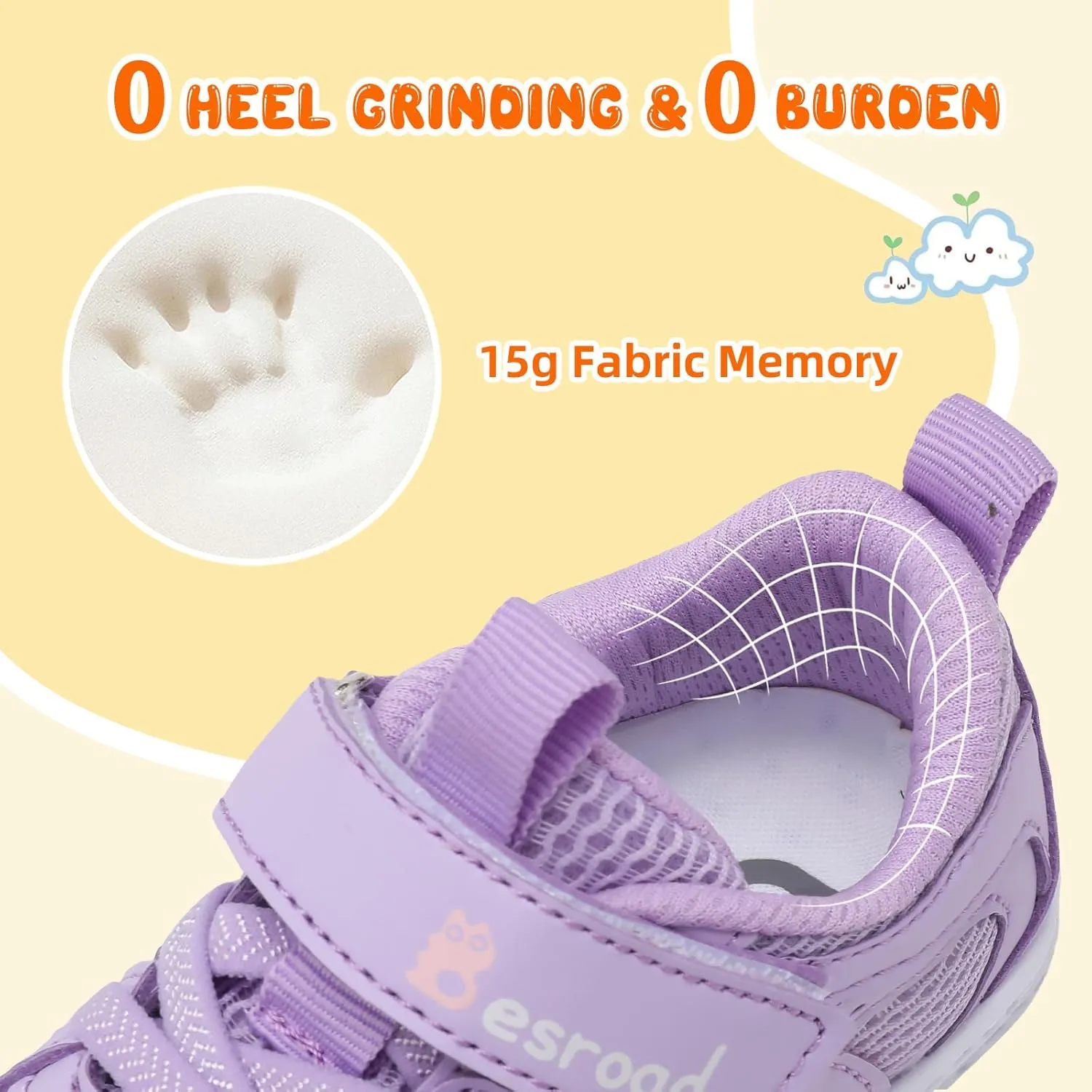 Besroad Toddler Shoes Boys Girls Barefoot Sneakers Kids Breathable Walking Shoes Lightweight Strap Non-Slip Sole Tennis Shoes