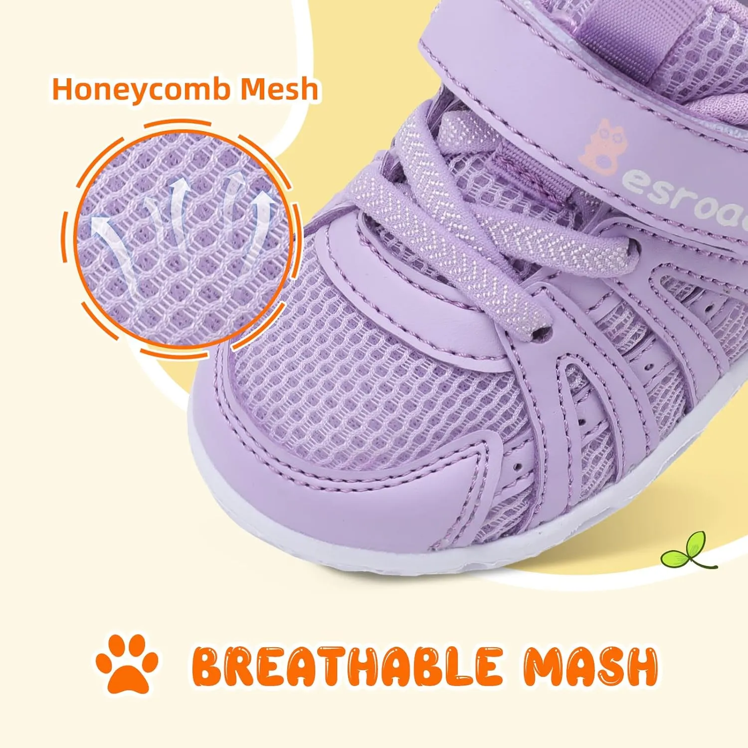 Besroad Toddler Shoes Boys Girls Barefoot Sneakers Kids Breathable Walking Shoes Lightweight Strap Non-Slip Sole Tennis Shoes