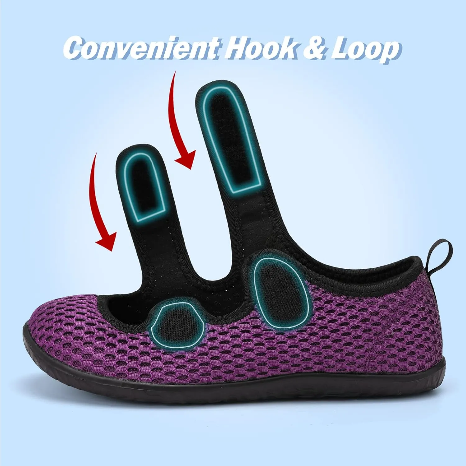 Besroad Womens Mens Lightweight Walking Shoes Adjustable Wide Diabetic Slippers Non-slip Sneakers Sandals