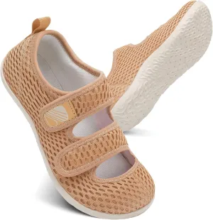 Besroad Womens Mens Lightweight Walking Shoes Adjustable Wide Diabetic Slippers Non-slip Sneakers Sandals
