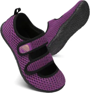 Besroad Womens Mens Lightweight Walking Shoes Adjustable Wide Diabetic Slippers Non-slip Sneakers Sandals