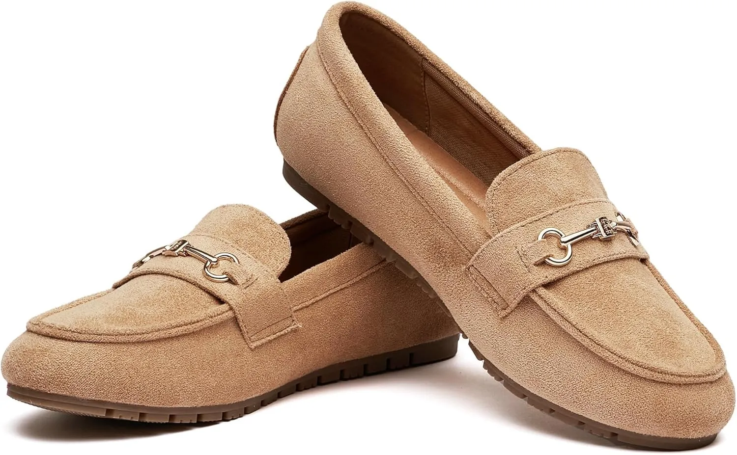 BGSTGUDS Women's Wide Loafers Shoes Cute Dressy Shoes Ladies Comfort Slip Ons Work Shoes