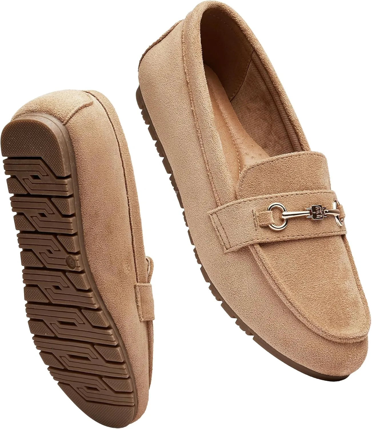 BGSTGUDS Women's Wide Loafers Shoes Cute Dressy Shoes Ladies Comfort Slip Ons Work Shoes