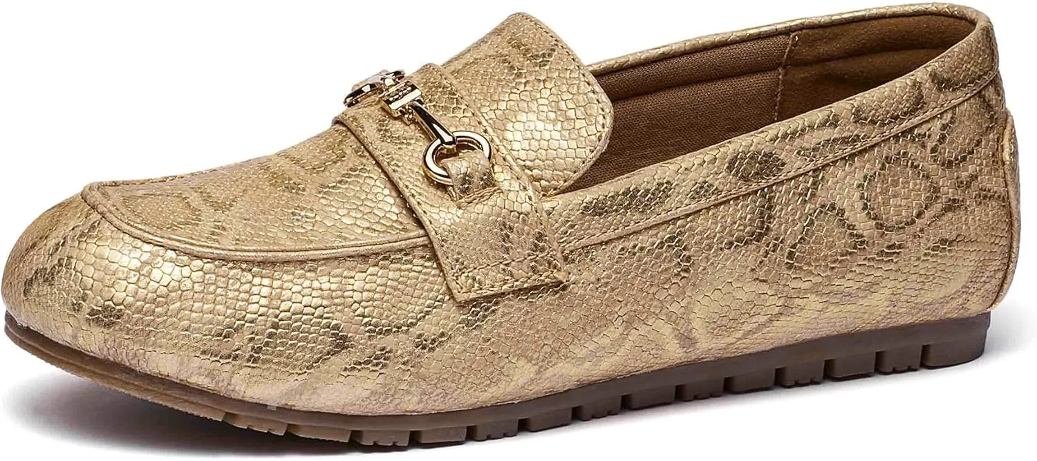BGSTGUDS Women's Wide Loafers Shoes Cute Dressy Shoes Ladies Comfort Slip Ons Work Shoes